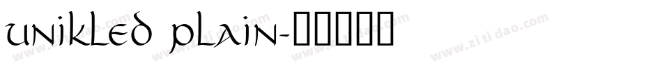 Unikled Plain字体转换